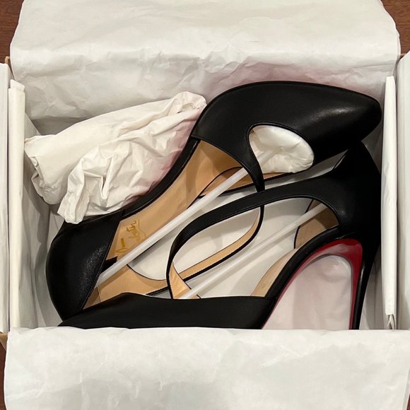 NIB Christian Louboutin Catchy One 100 Nappa Shiny Heels - Picture 3 of 15